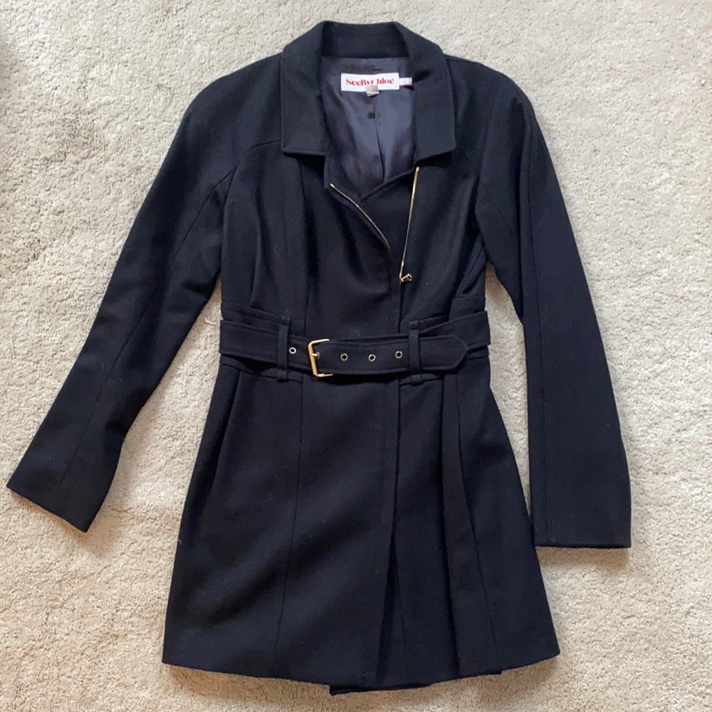 See by Chloe Belted Wool Coat